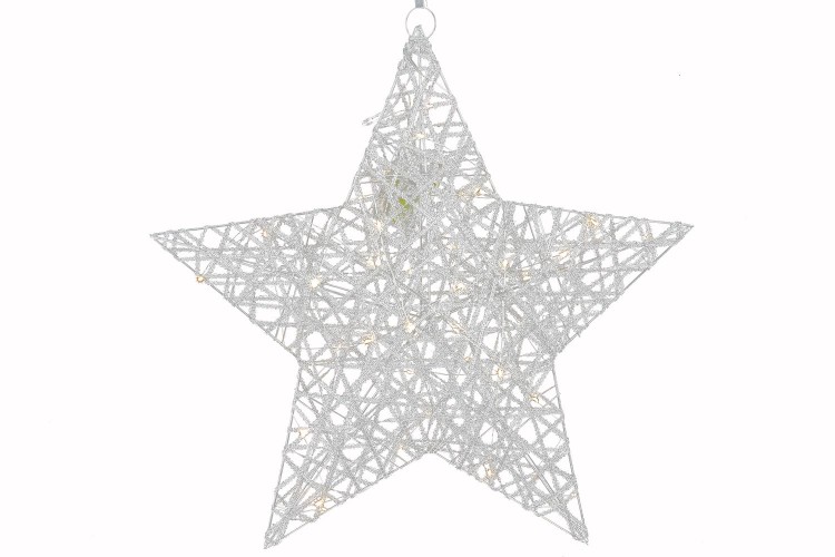 Hvězda zasněžená proplétaná 20LED velik - Dekorace a domácnost Dekorace Vánoce a Silvestr